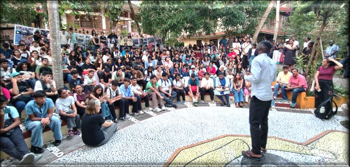 220 international school students visiting kanthari campus